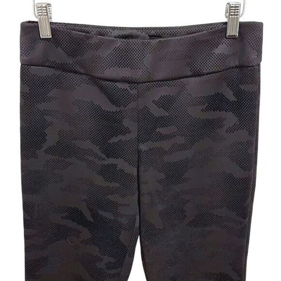 Estelle and Finn Womens Camouflage Stretch Mid Rise Leggings‎ Black Gray Medium - Picture 2 of 10
